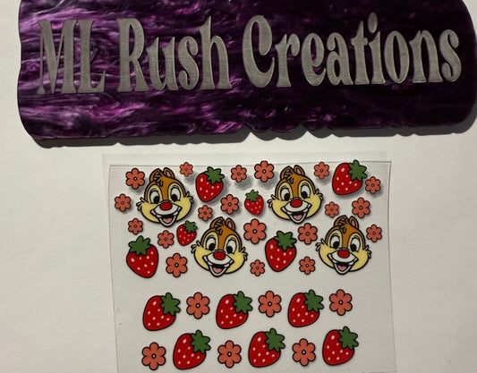 CHIPMUNK MINI TUMBLER KEYCHAIN WRAP