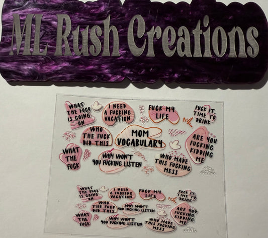 MOM VOCABULARY MINI TUMBLER KEYCHAIN WRAP