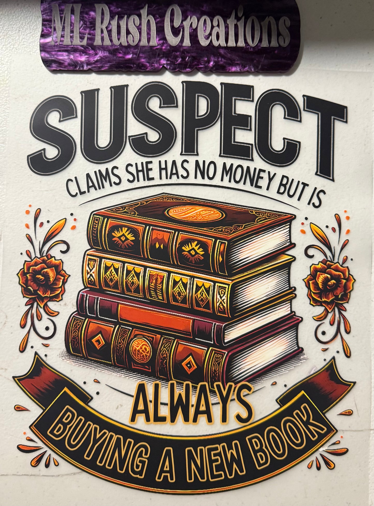 SUSPECT CLAIMS SHE HAS NO MONEY BOOKS