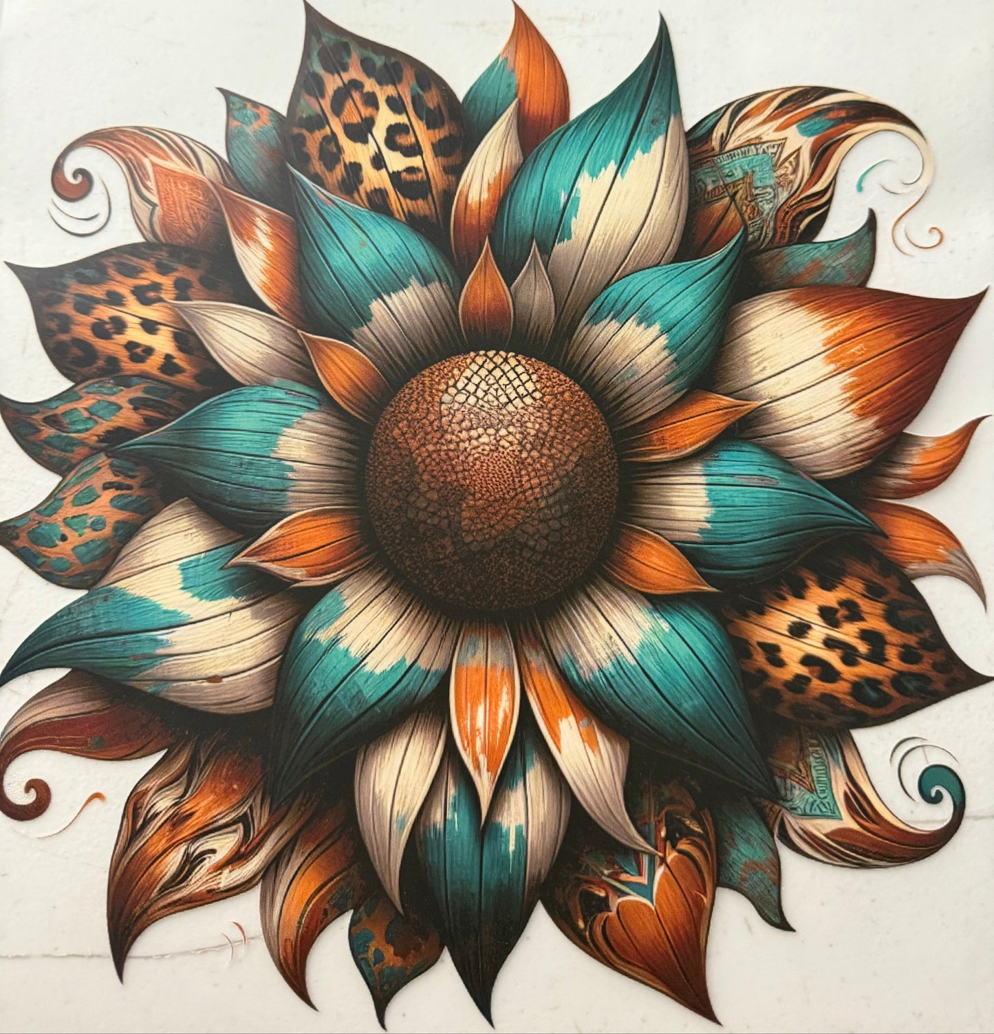 SUNFLOWER LEOPARD TEAL