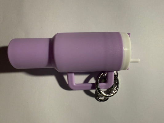 PURPLE MINI TUMBLER KEYCHAIN