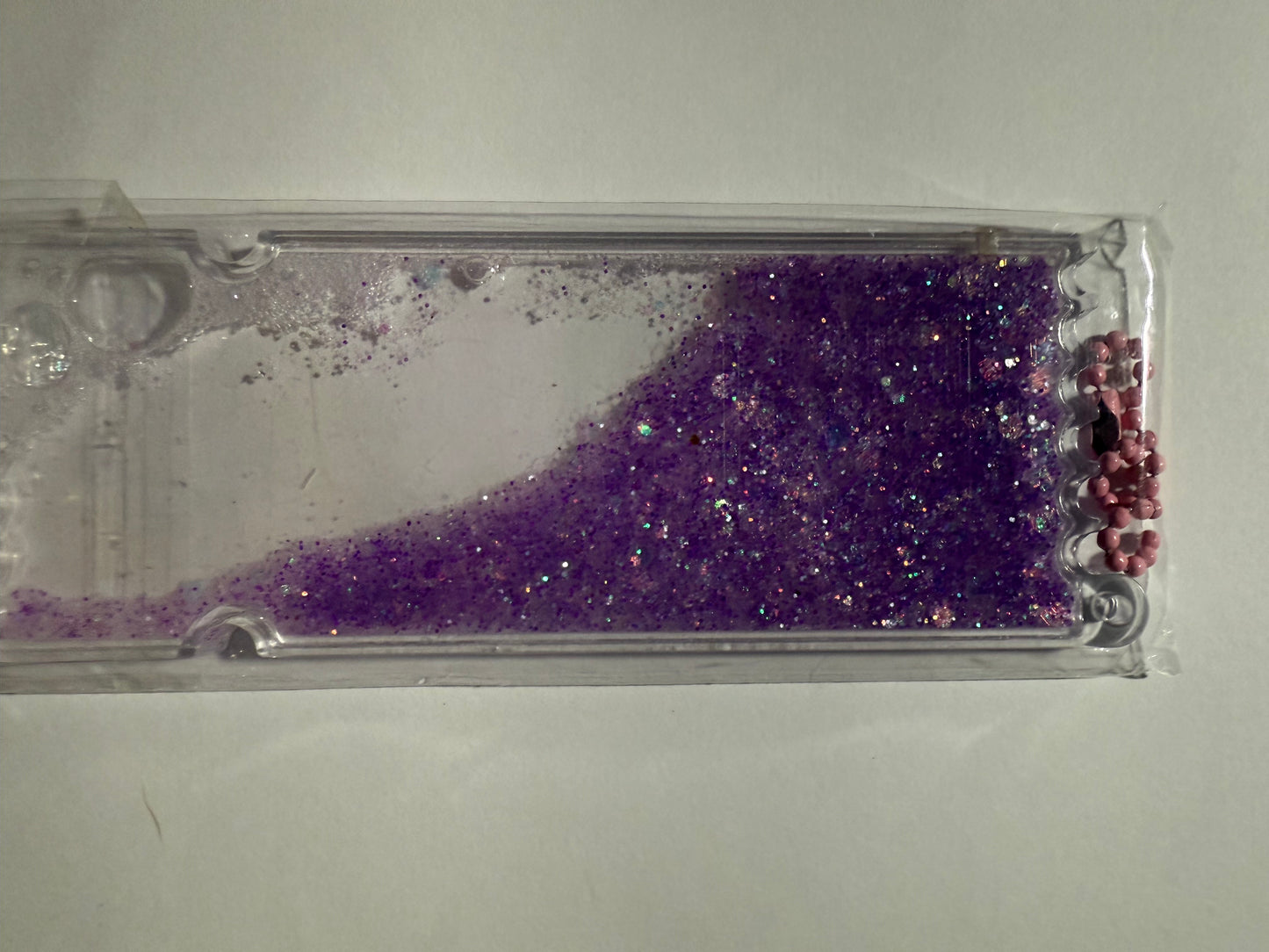PURPLE GLITTER SNOWGLOBE BOOKMARK