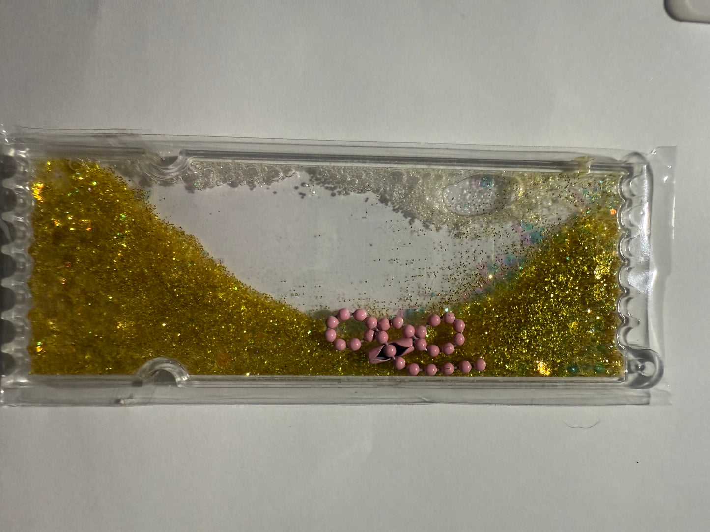 GOLD GLITTER SNOWGLOBE BOOKMARK