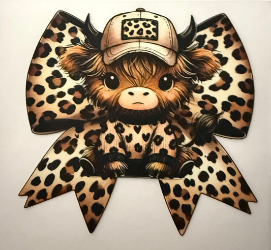 COW CHEETAH BOW