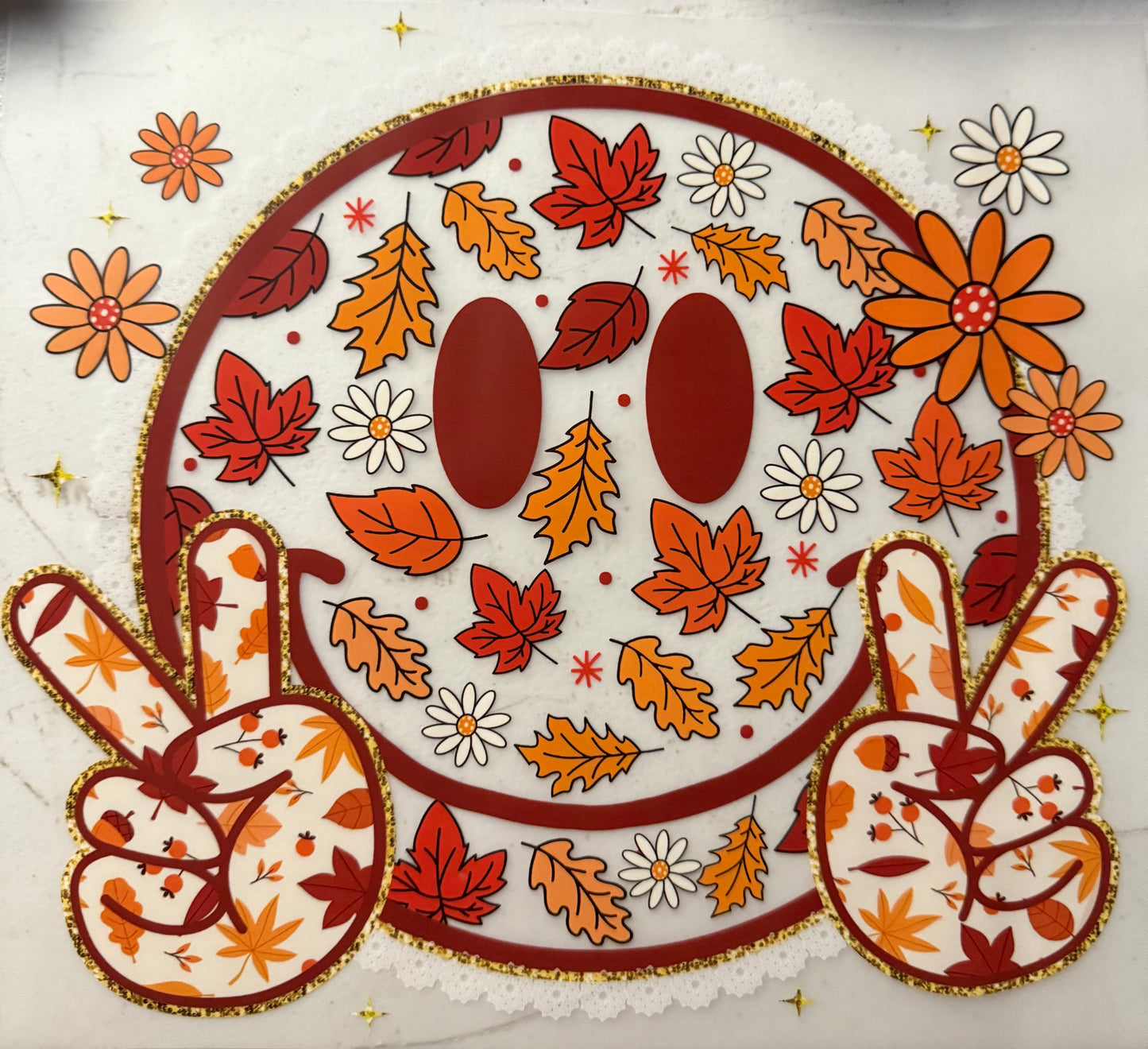 FALL SMILEY FACE PEACE