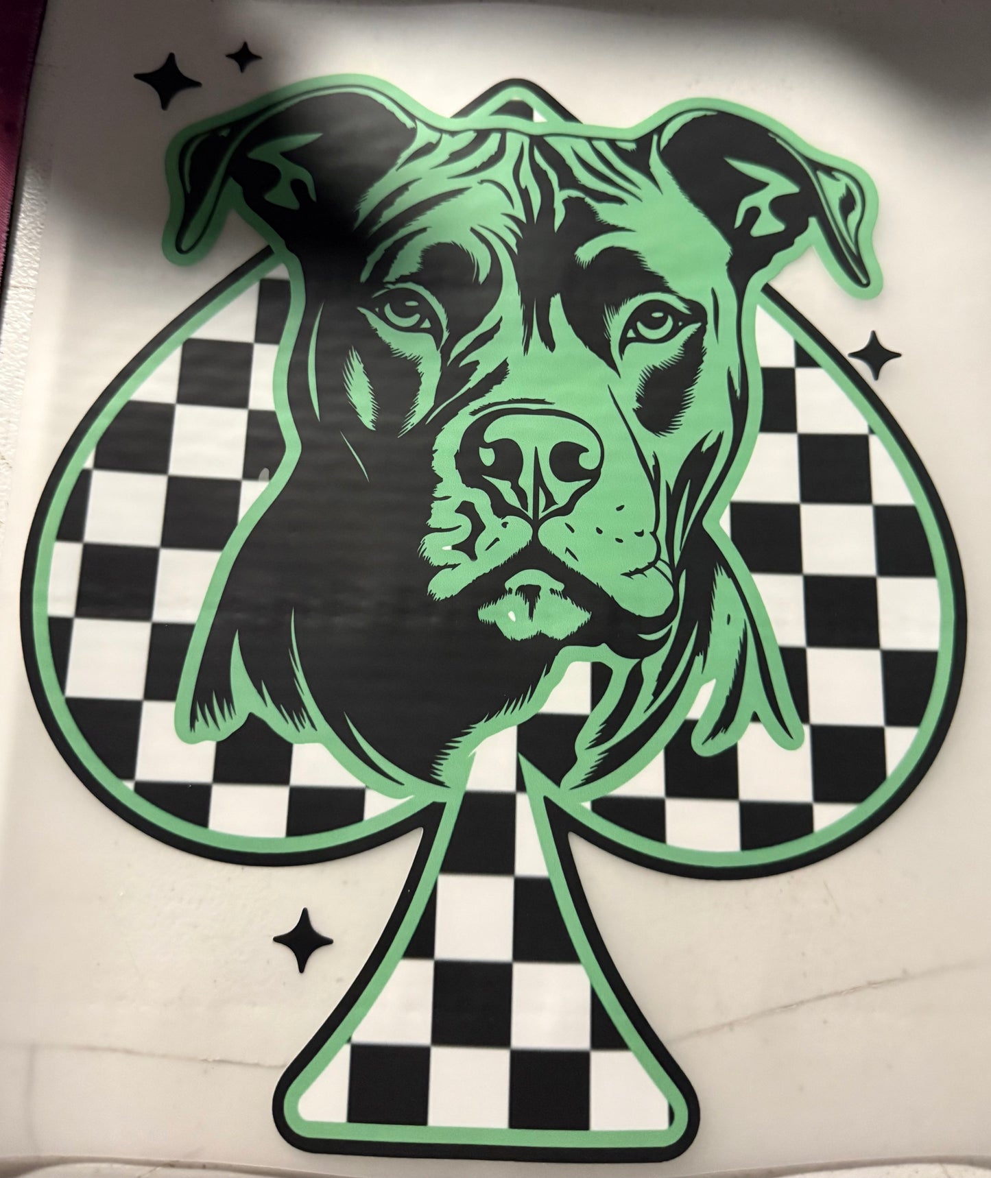 PITBULL GREEN CHECKERED