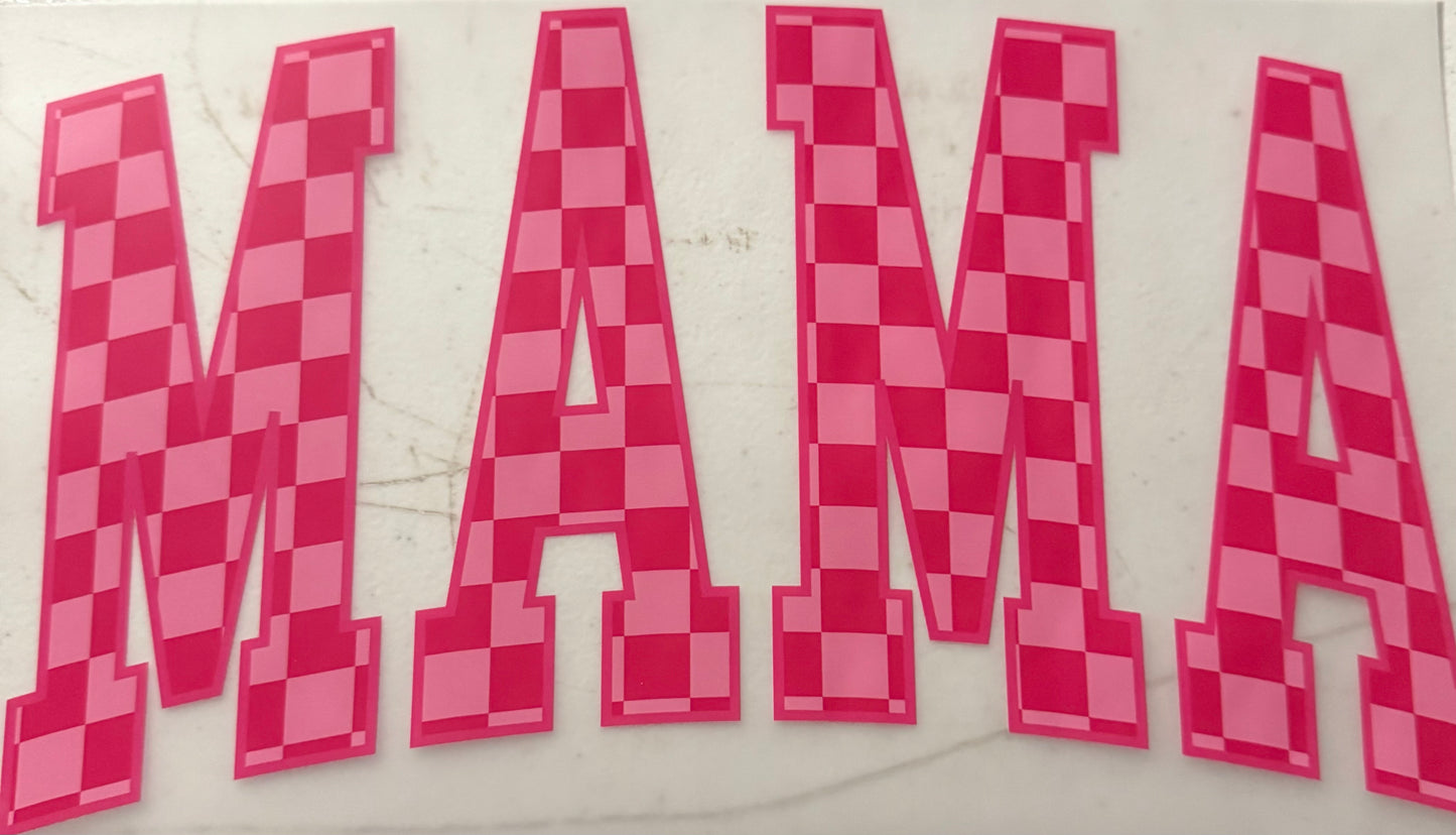 MAMA PINK CHECKERED