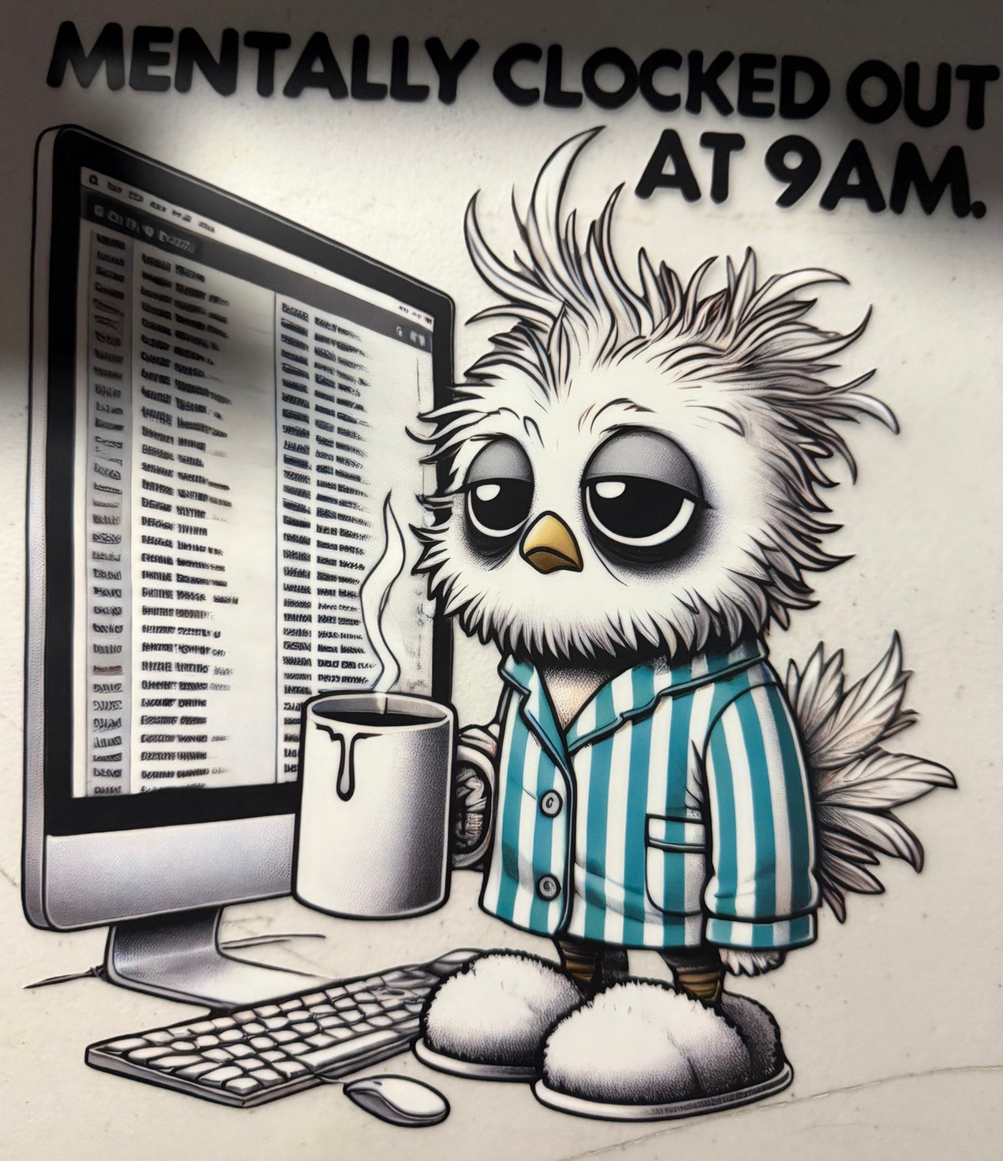 MENTALLY CLOCKED OUT AT 9AM