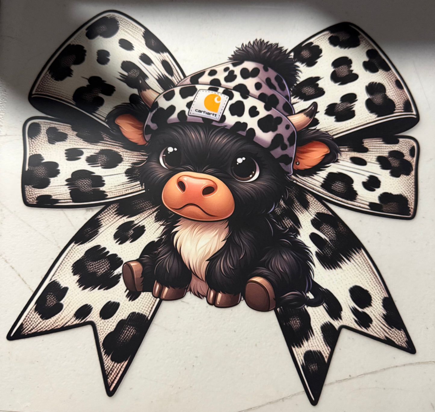 COW CHEETAH BOW