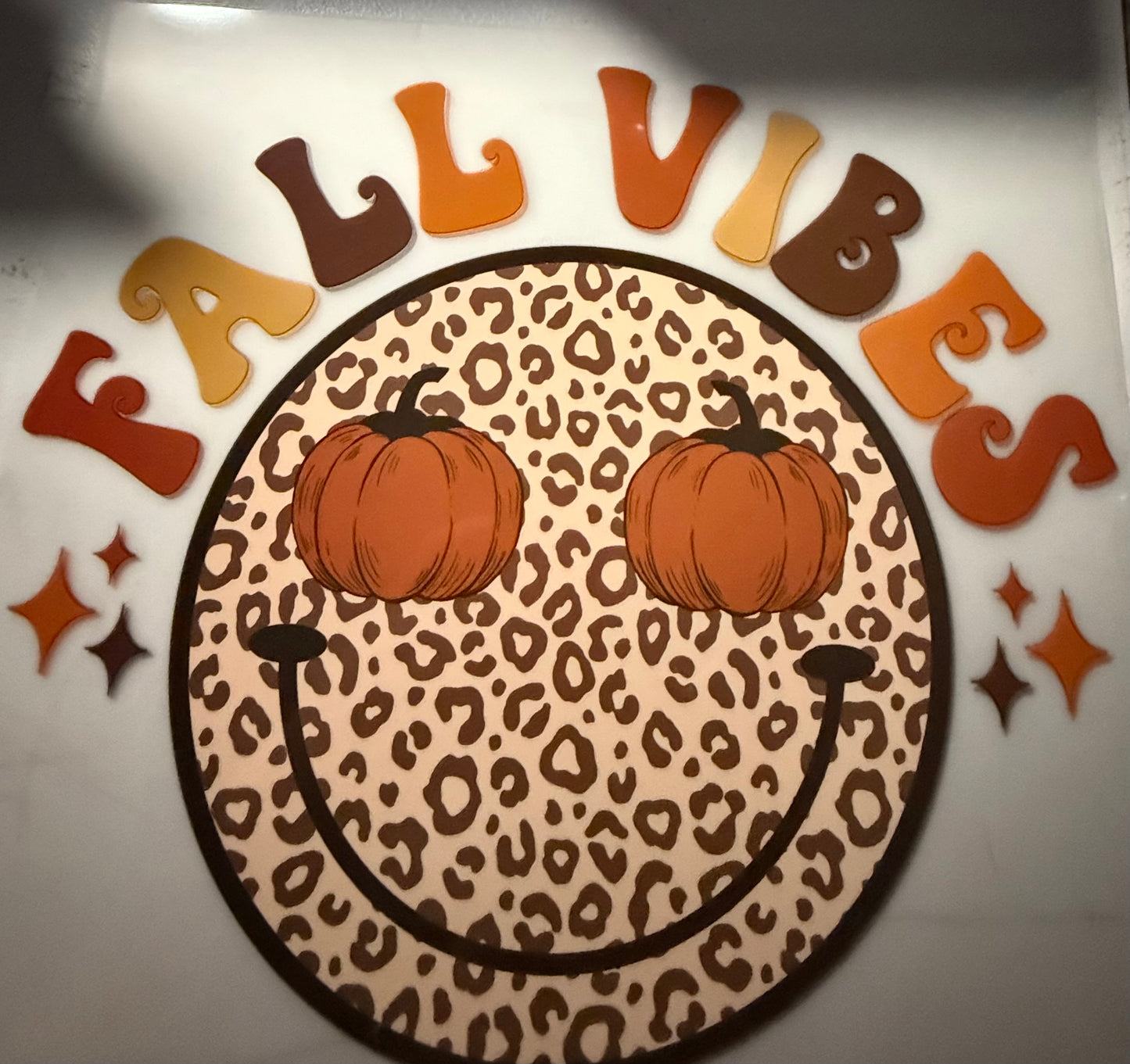 FALL VIBES SMILEY FACE CHEETAH PUMPKIN EYES