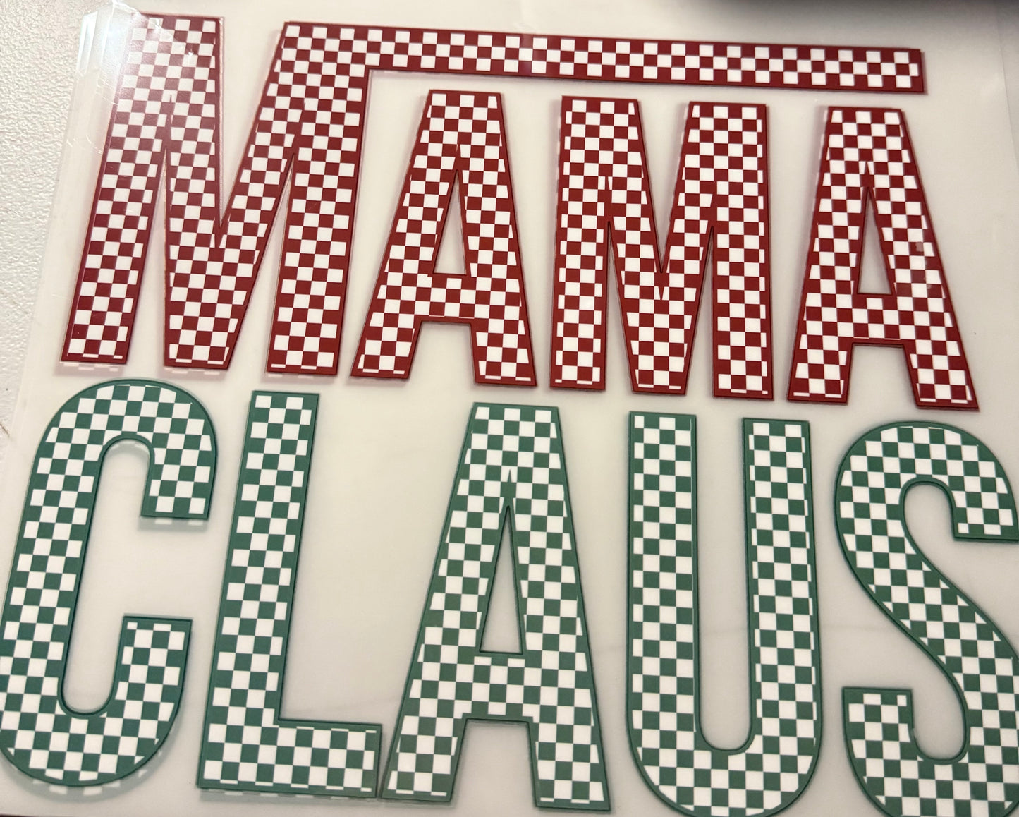 MAMA CLAUS RED AND GREEN CHECKERED