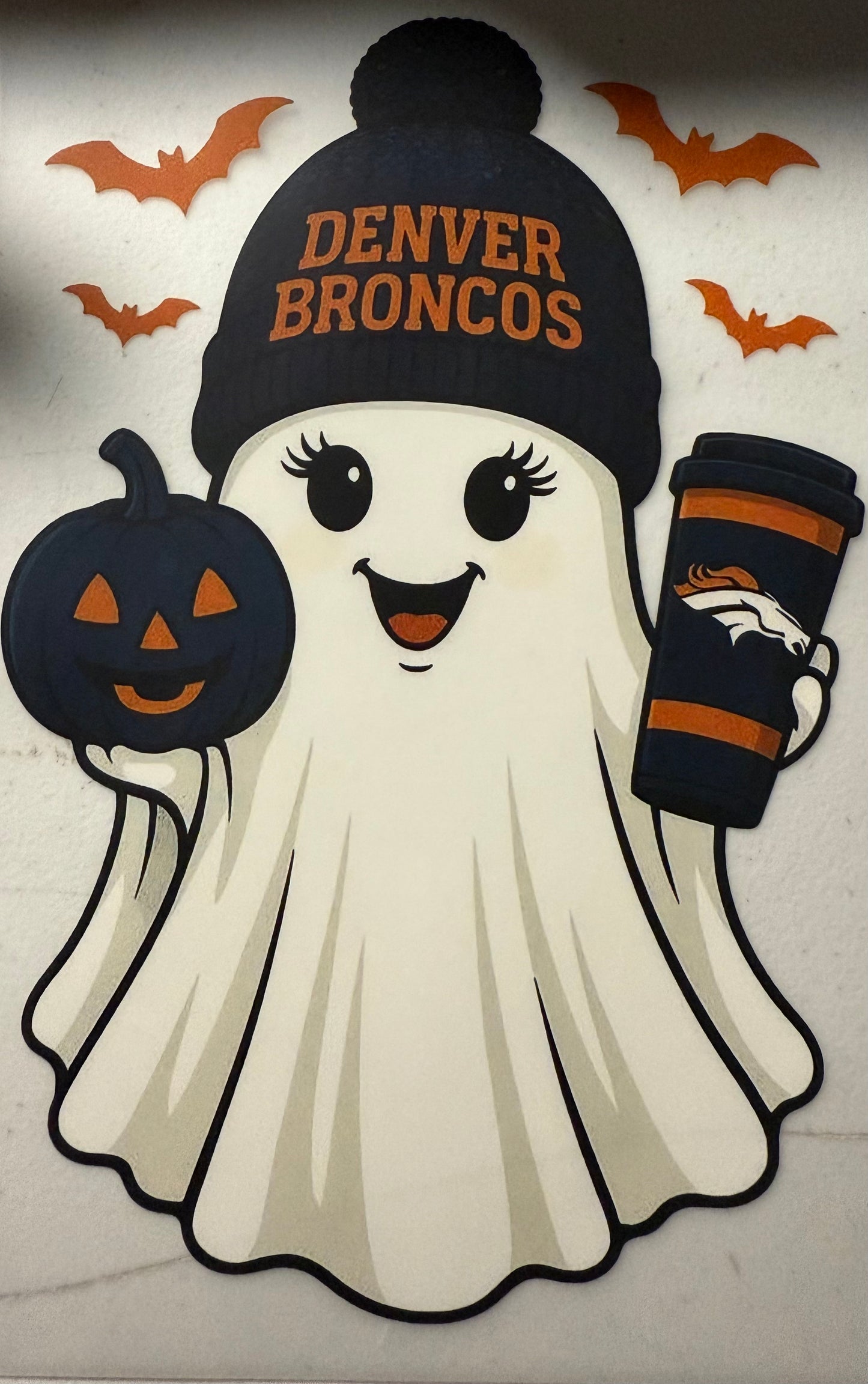 BRONCOS GHOST WITH PUMPKIN