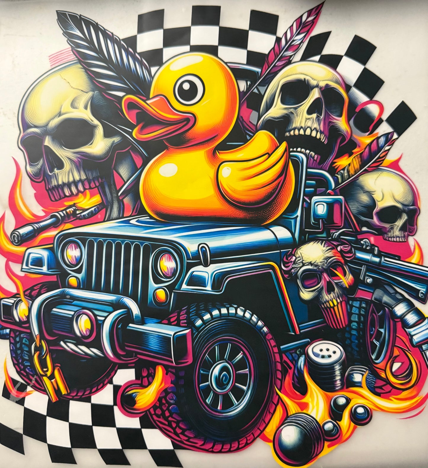 RETRO JEEP AND DUCK