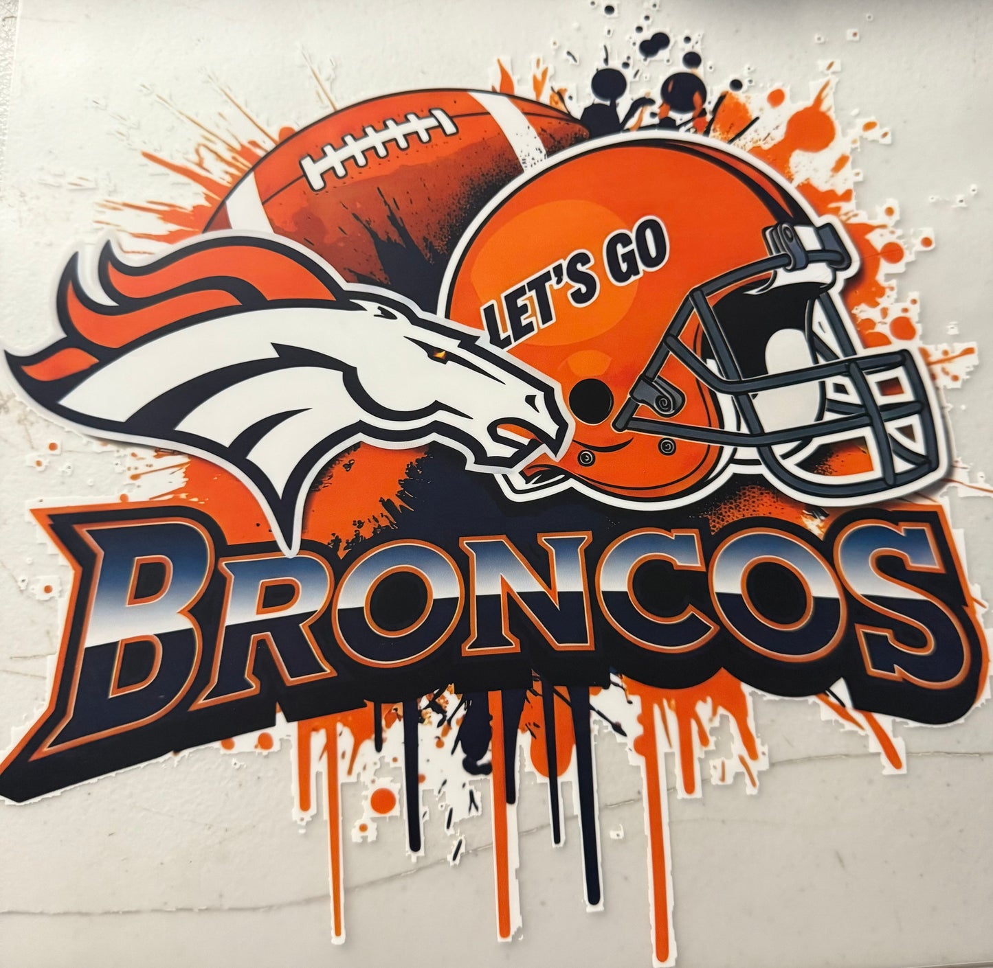 BRONCOS PAINT SPLATTER