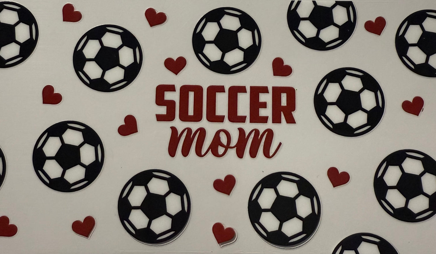 SOCCER MOM RED HEARTS