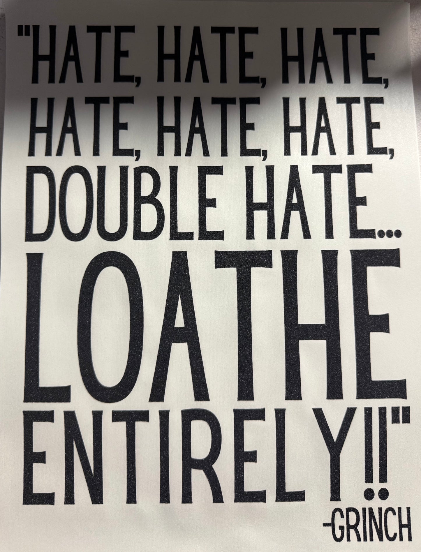 DOUBLE HATE LOATHE ENTIRELY