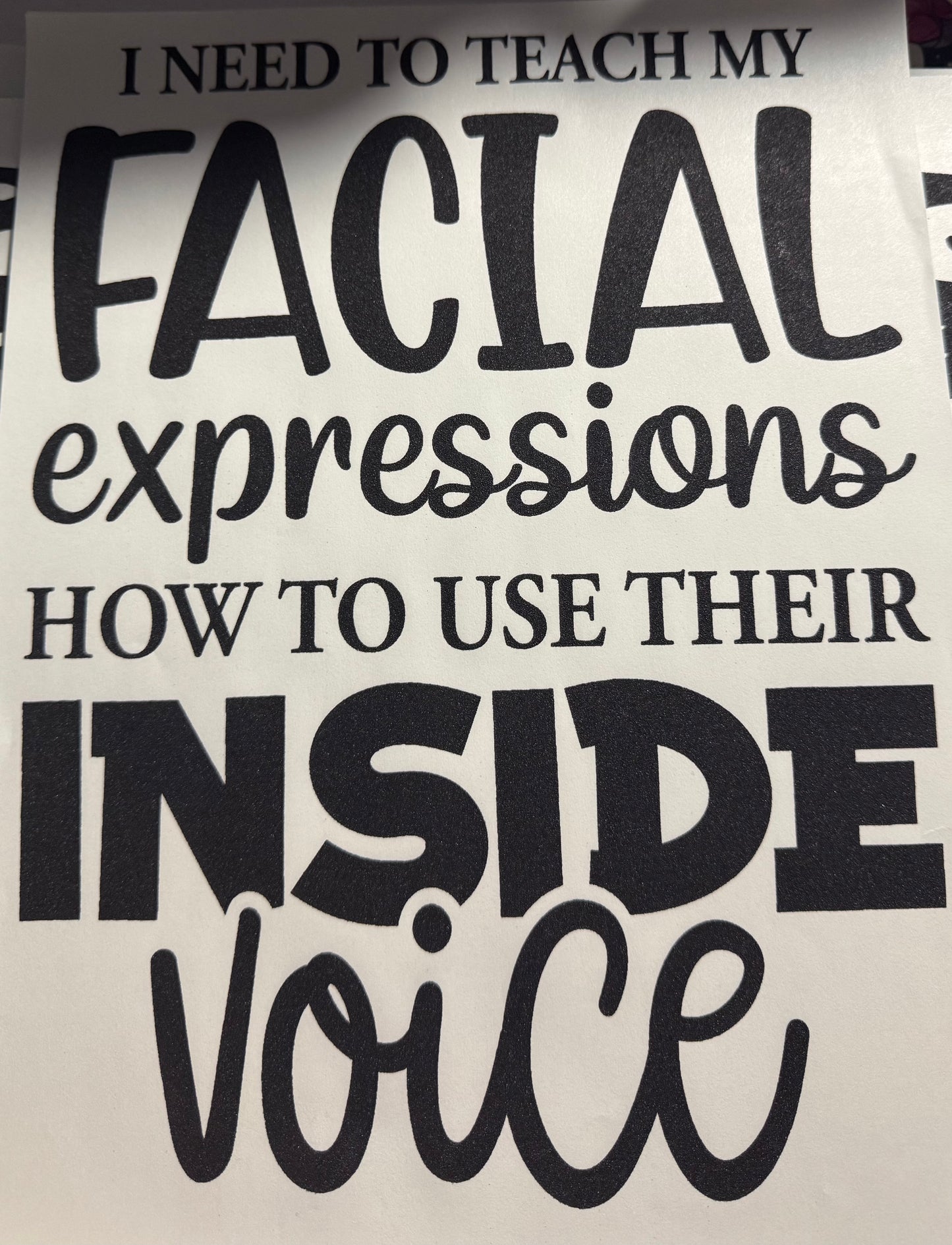 I NEED TO TEACH MY FACIAL EXPRESSIONS