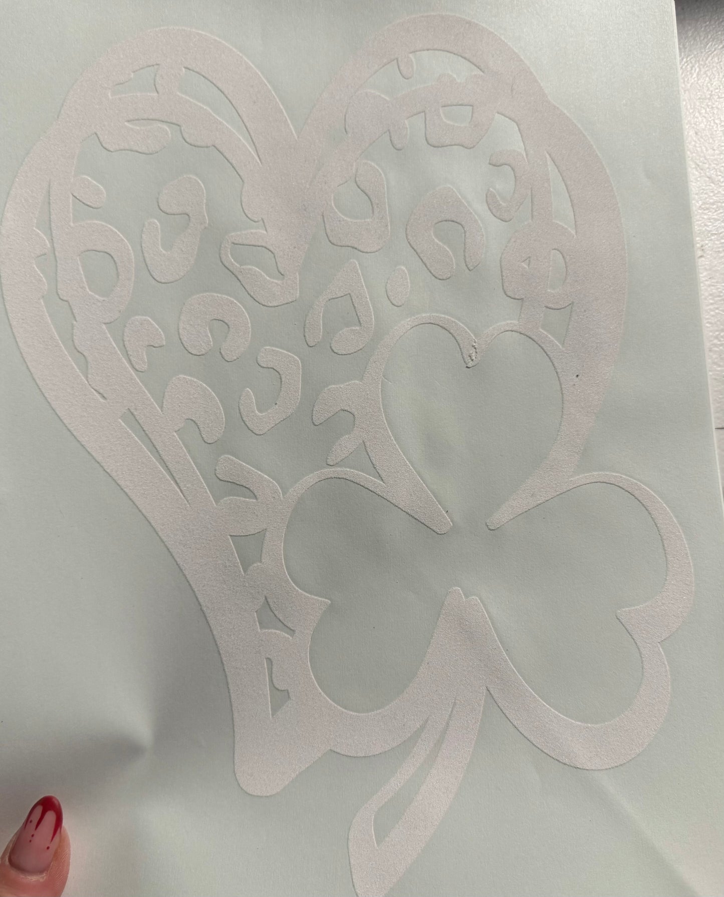 LEOPARD HEART WITH SHAMROCK