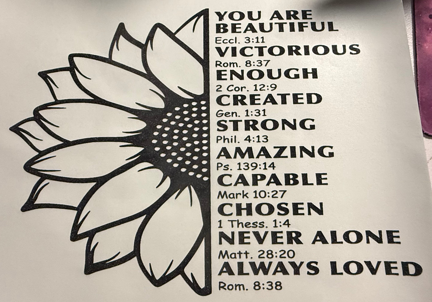 SUNFLOWER ENCOURAGMENT