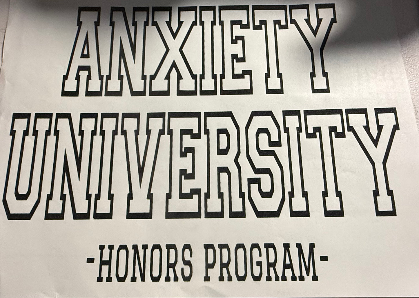 ANXIETY UNIVERSITY
