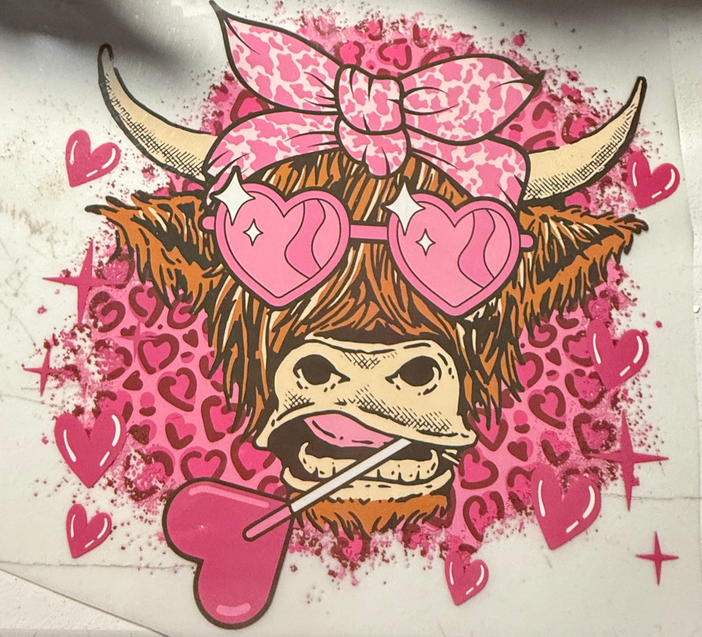COW WITH HEART GLASSES