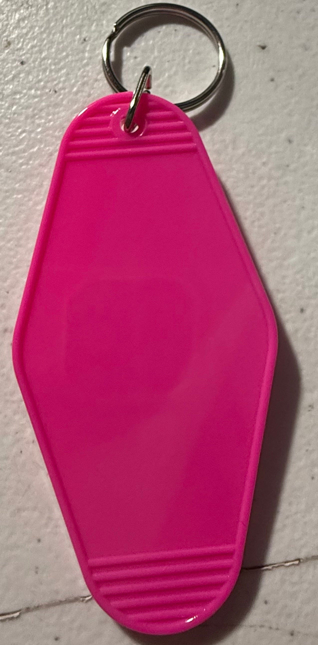 PINK MOTEL KEYCHAIN