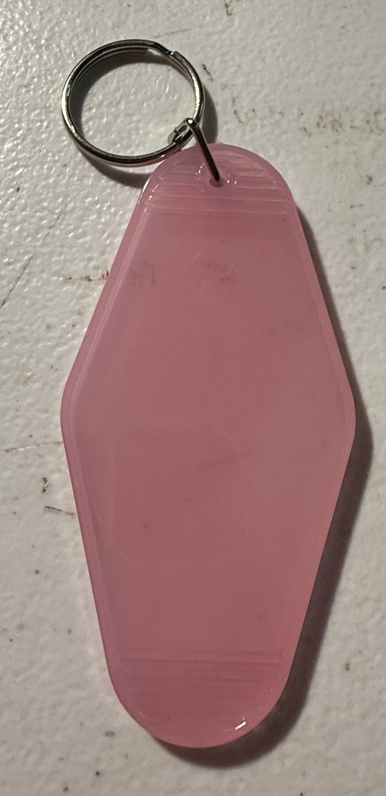 LIGHT PINK MOTEL KEYCHAIN