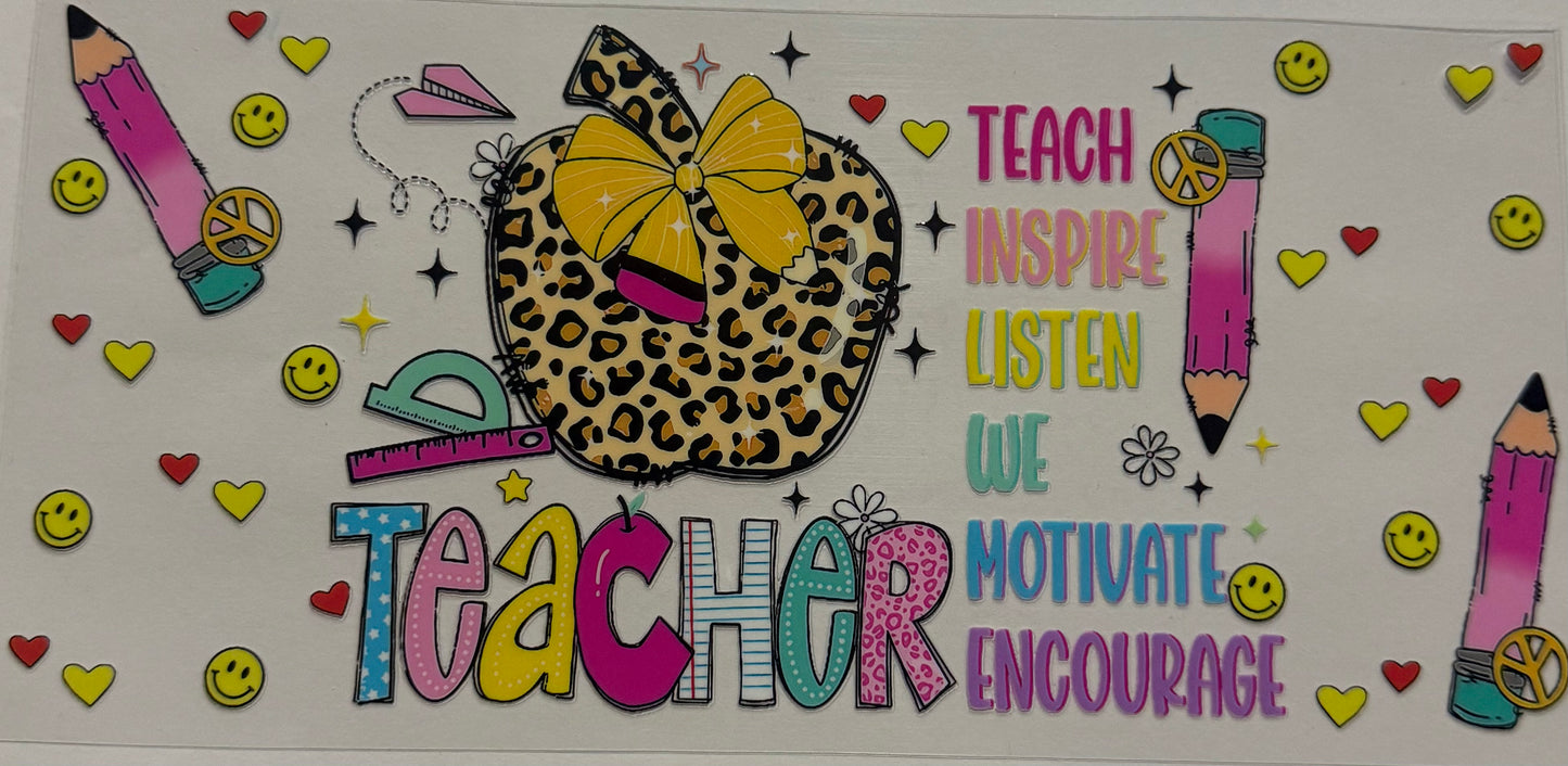 TEACHER APPLE LEOPOARD