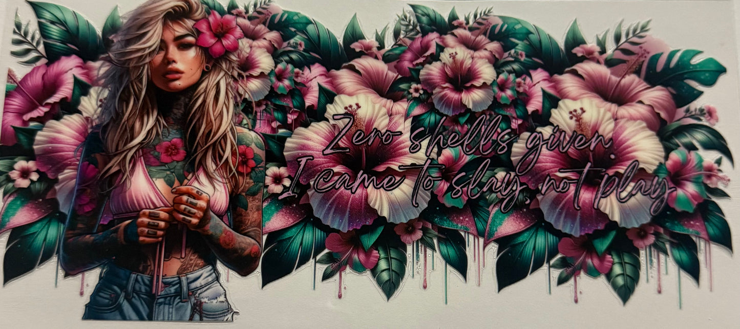 BLONDE GIRL AND LILLY FLOWERS