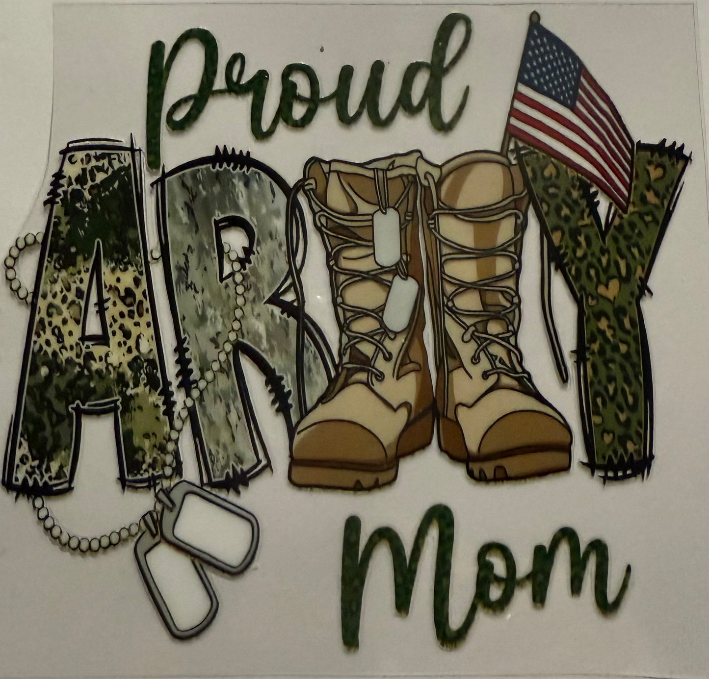 PROUD ARMY MOM FLAG TAGS