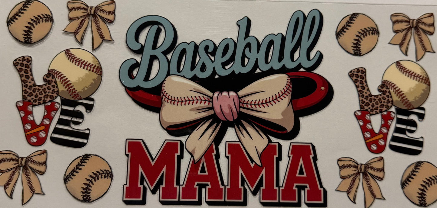 BASEBALL MAMA BOW