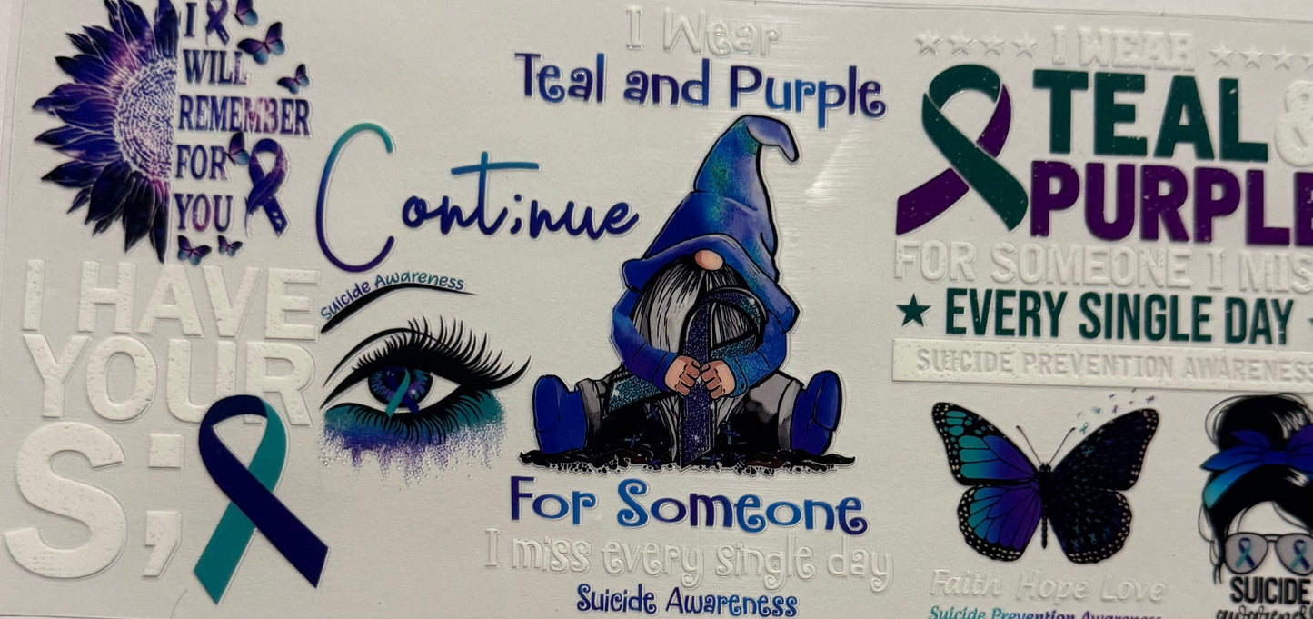 TEAL AND PURPLE GNOME