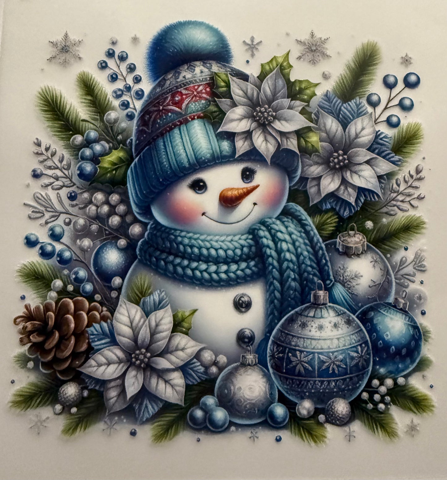 SNOWMAN FLOWERS POCKET