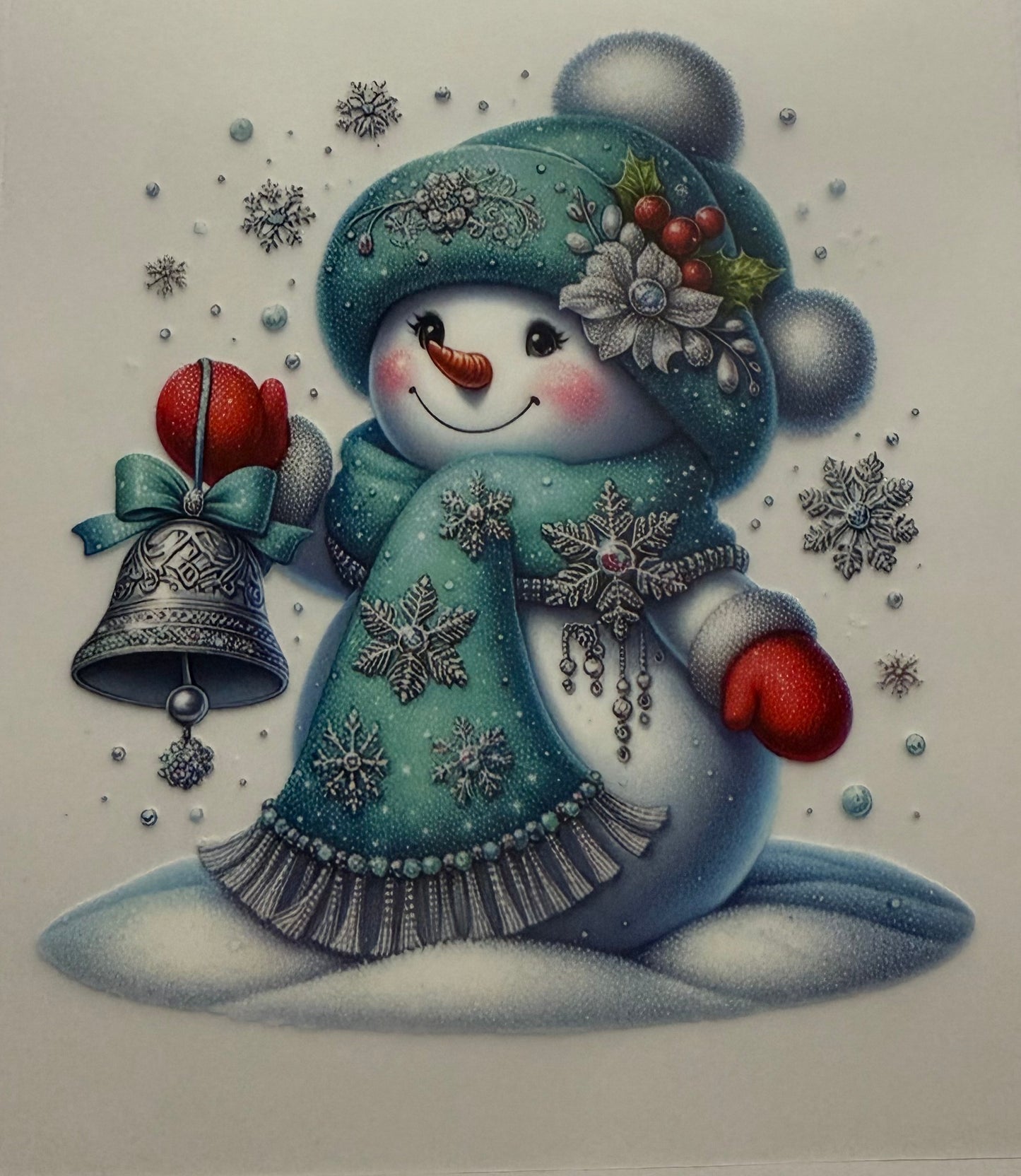 SNOWMAN WITH BELL AND HAT