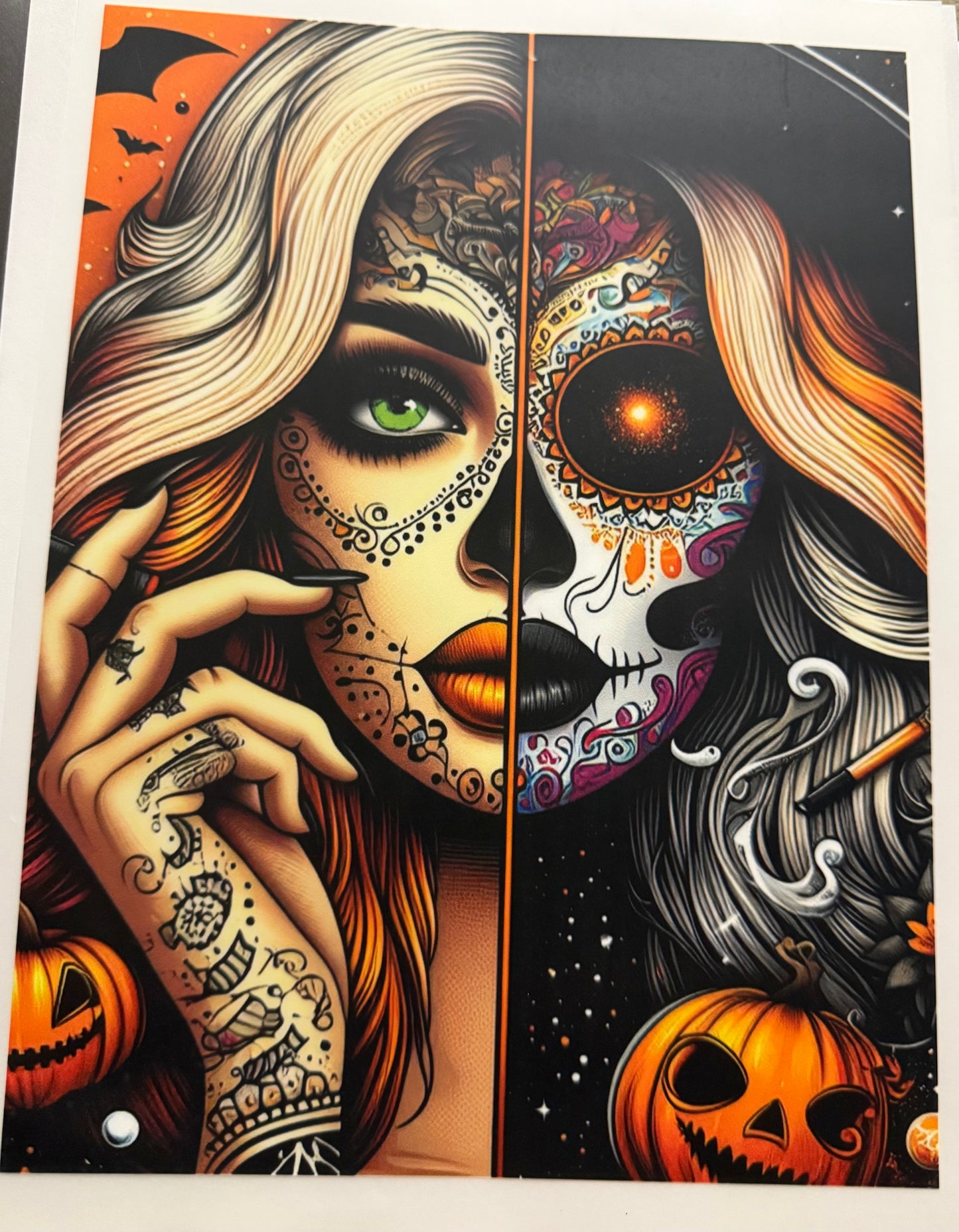 TATTOO GIRL HALF ORANGE