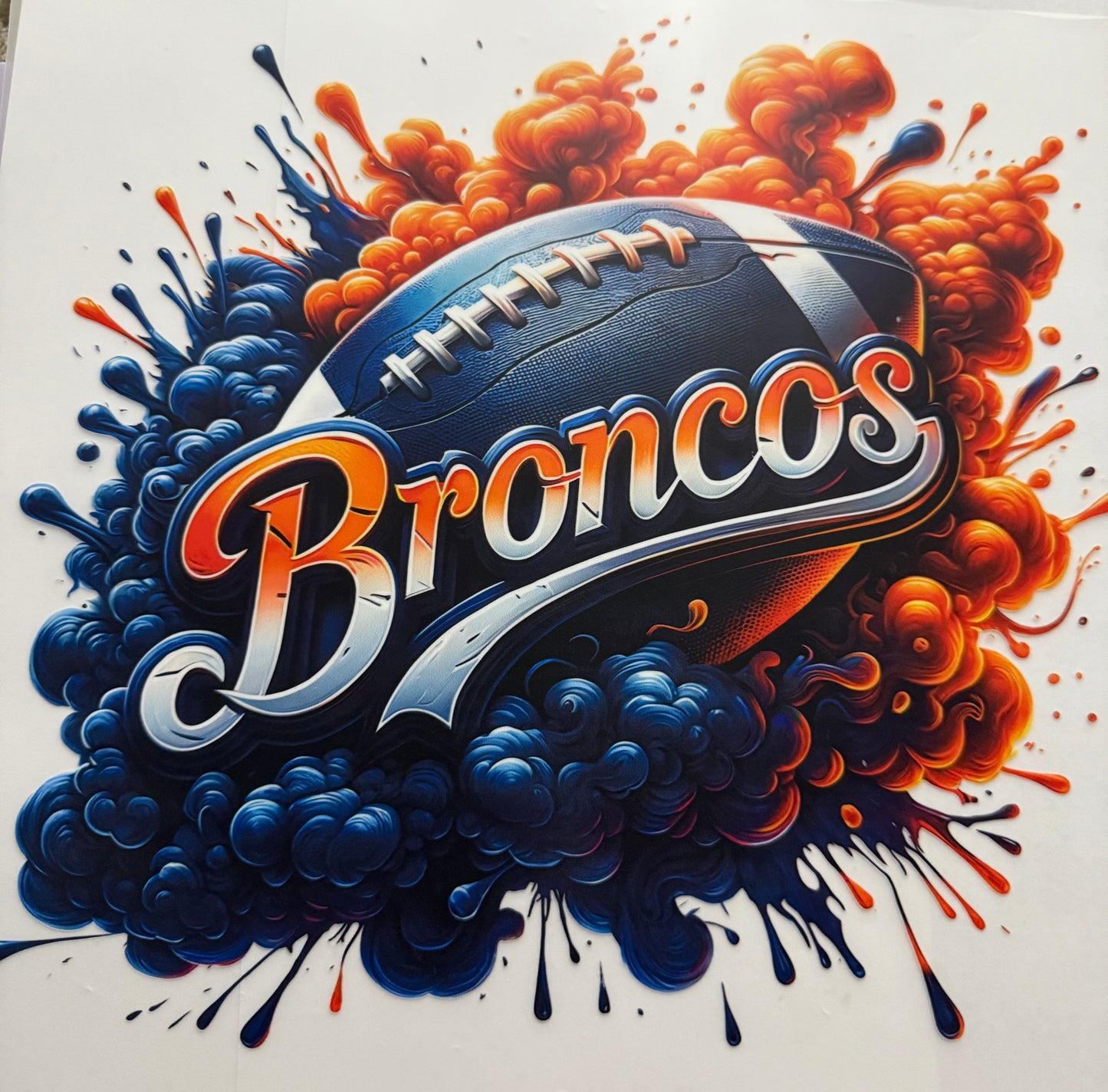 BRONCOS AND SMOKE CLOUDS