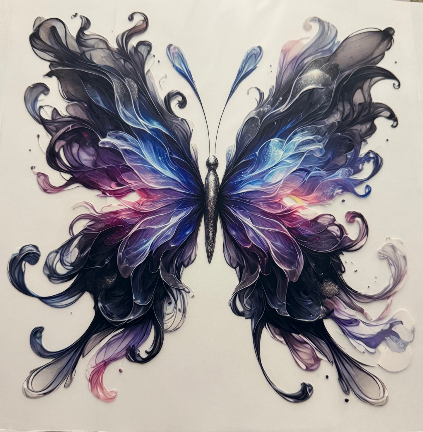 BEAUTIFUL BUTTERFLY WITH BLACK WINGS