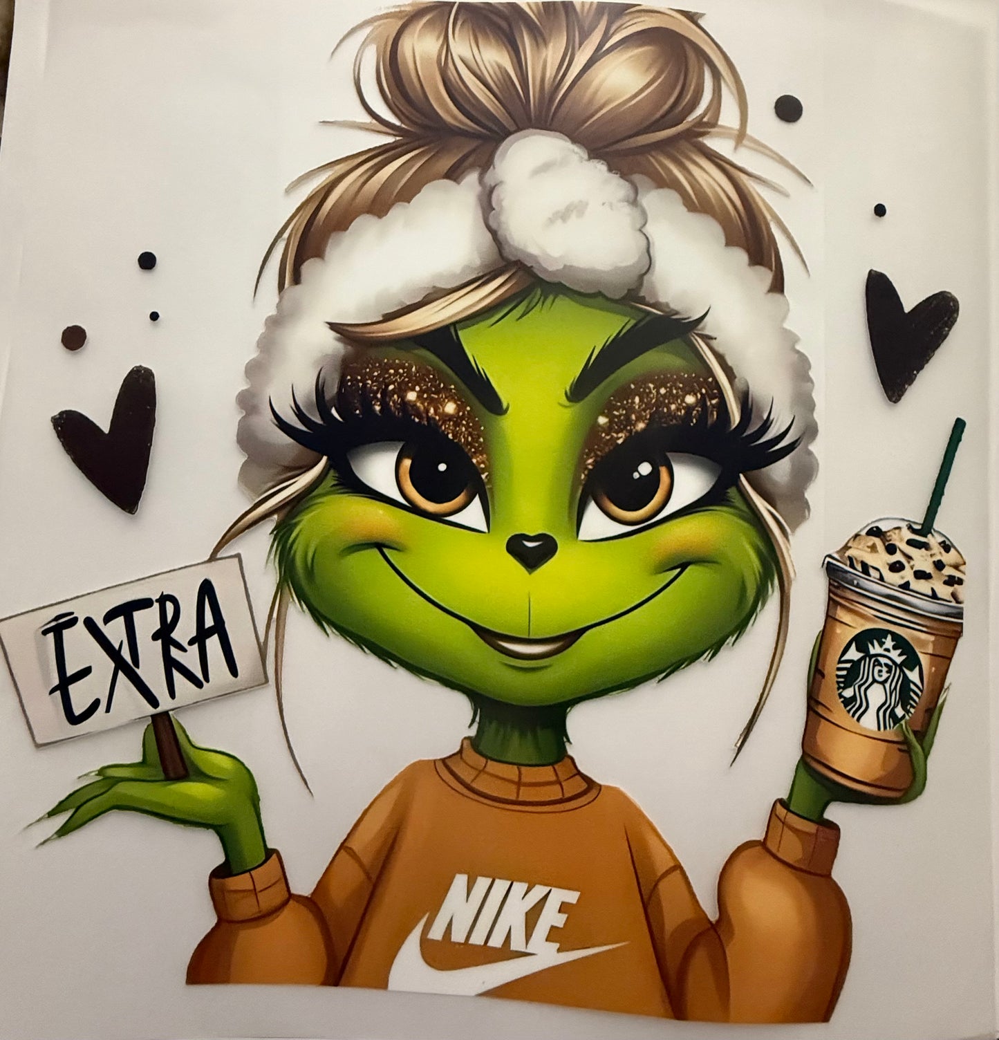 EXTRA IKE WITH COFFEE GREEN GIRL