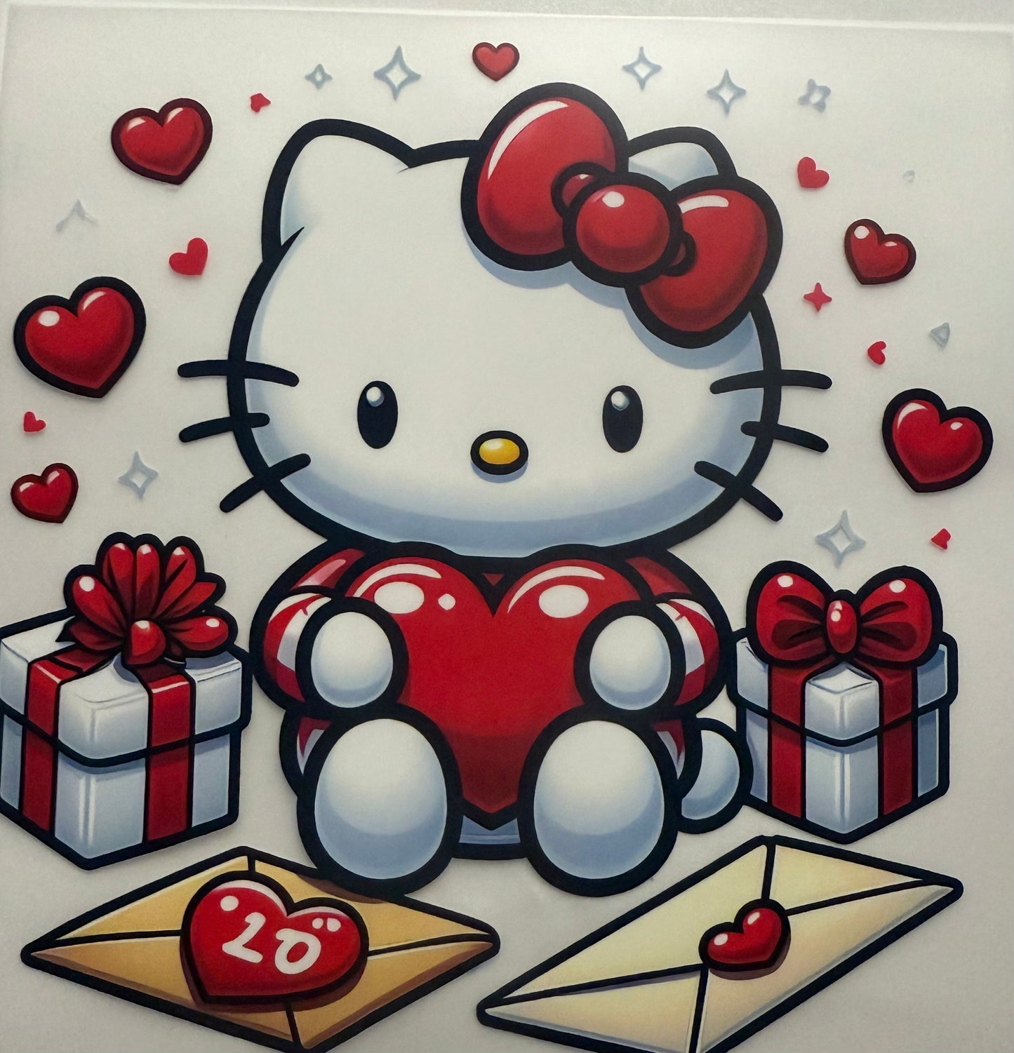KITTY RED BOW HEARTS KIDS