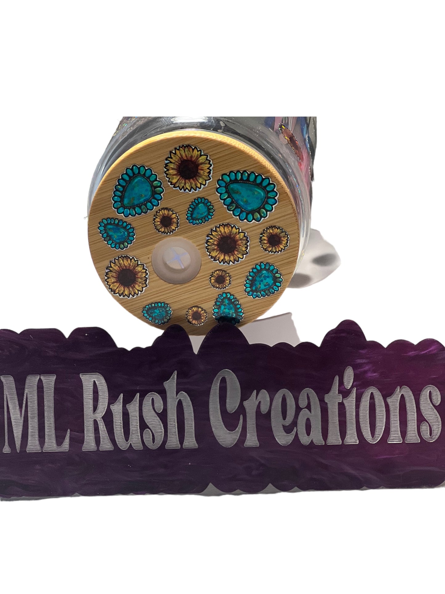 Cow glitter 16oz Libby