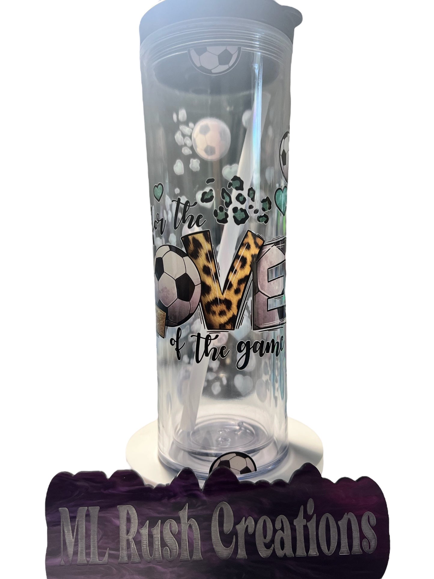 Soccer Water Bottle UVDTF