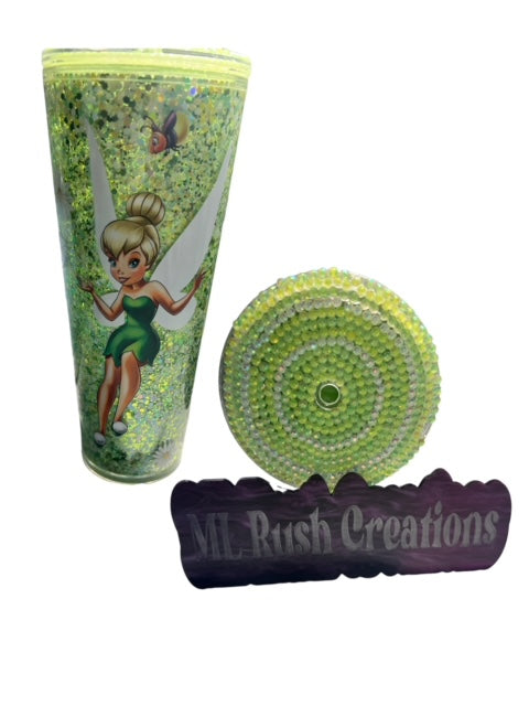 24oz Glitter Snow Globe Fairy Tumbler
