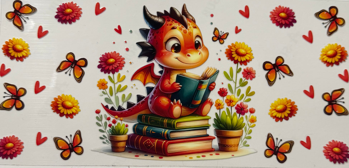 DRAGON WITH BOOKS