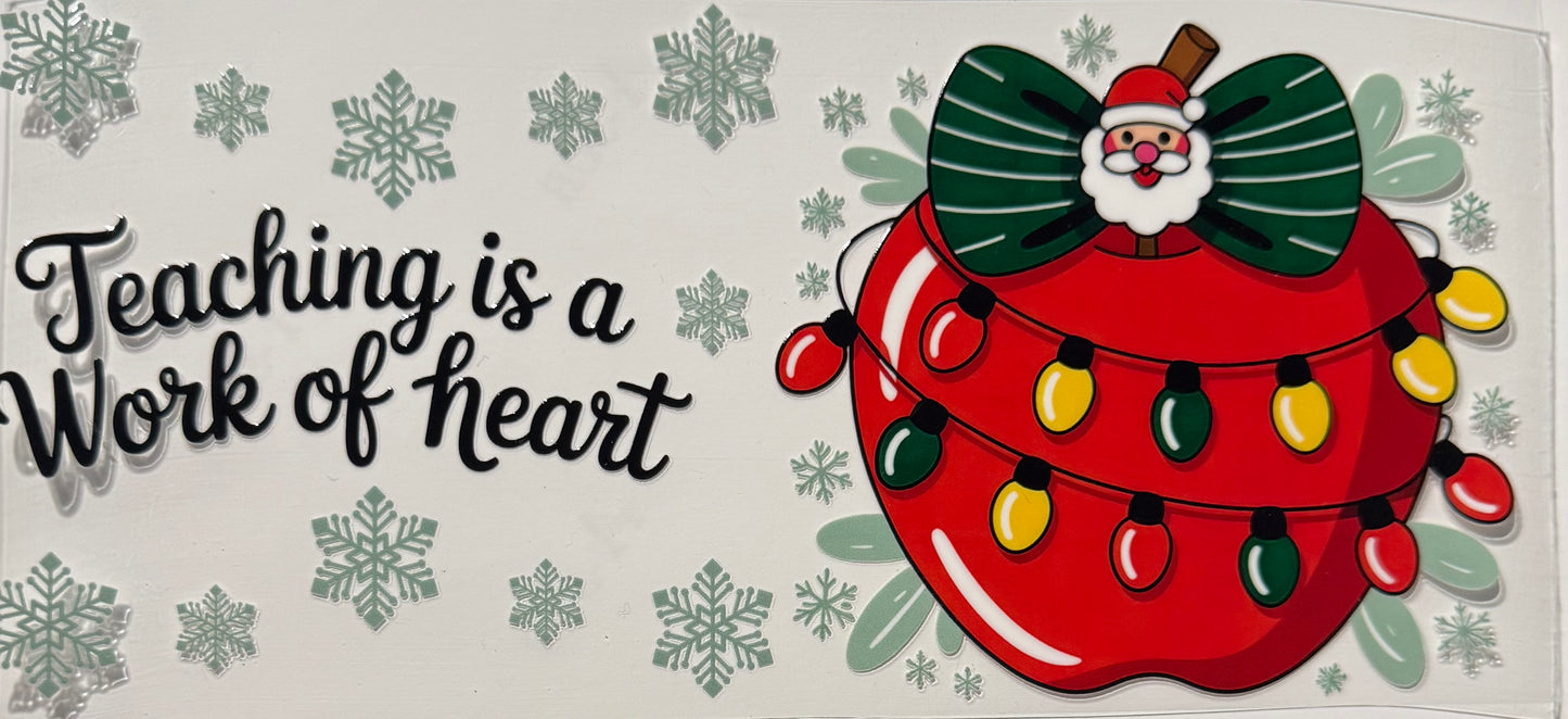 TEACHING IS A WORK OF HEART APPLE SNOWFLAKES