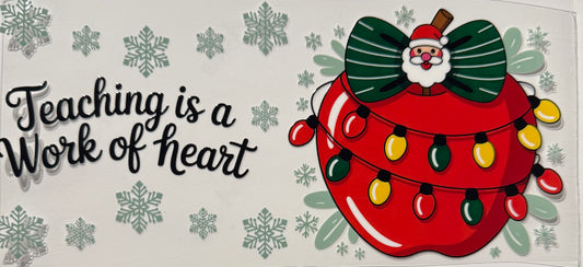 TEACHING IS A WORK OF HEART APPLE SNOWFLAKES
