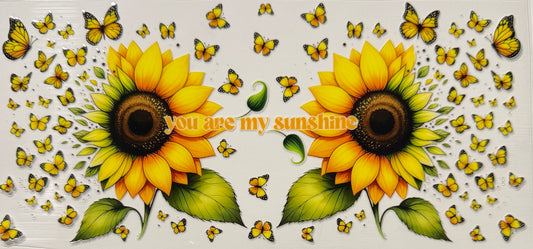 SUNFLOWERS AND BUTTERFLIES