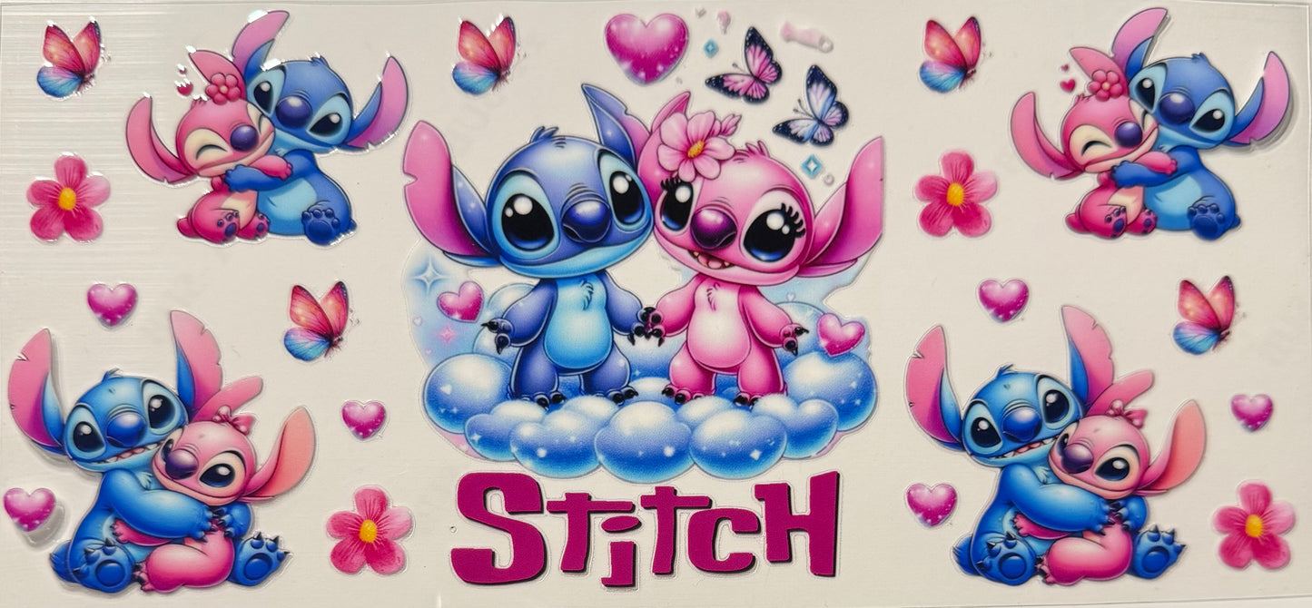 BLUE ALIEN PINK ALIEN ON CLOUD