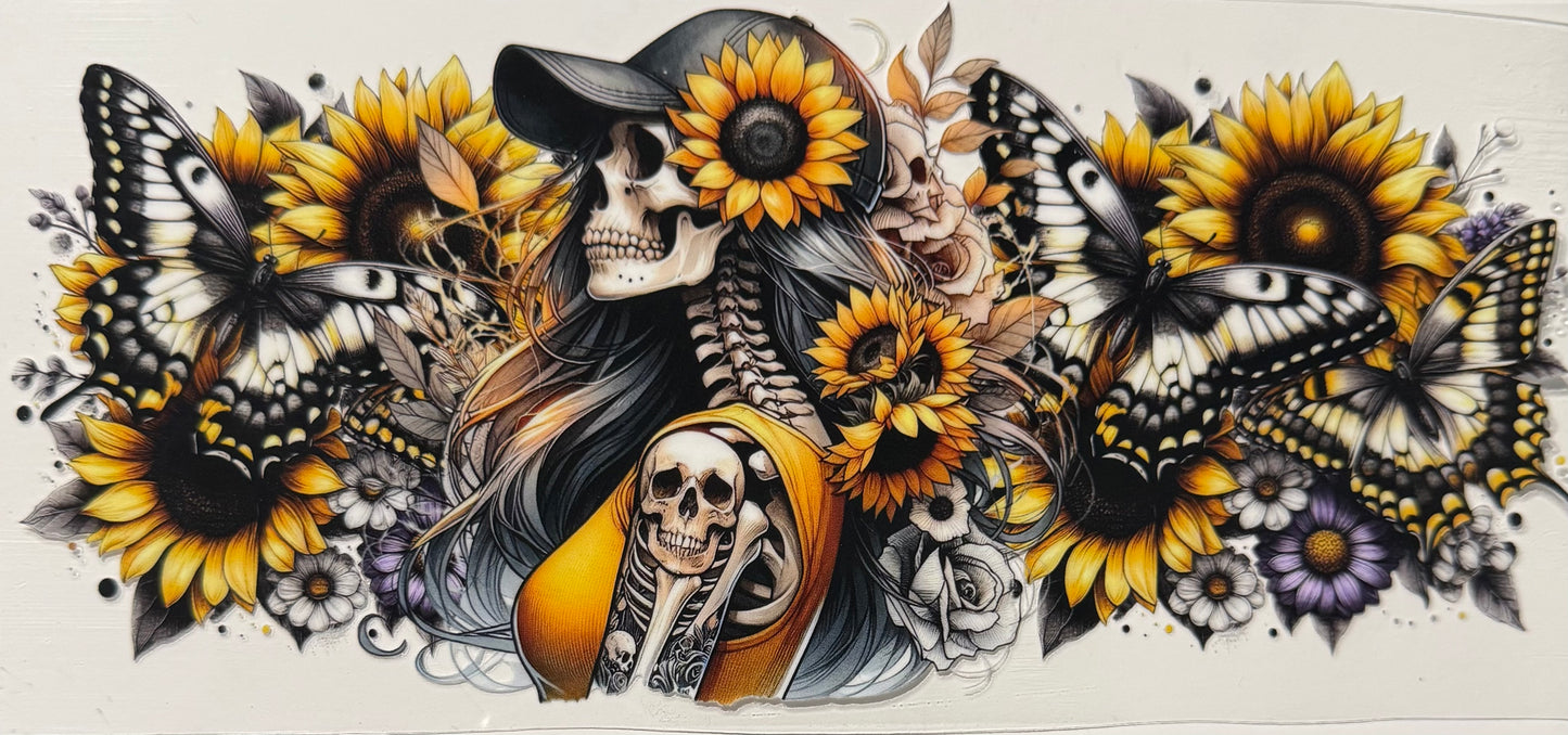 SKELLY TATTOO MOM WITH SUNFLOWERS