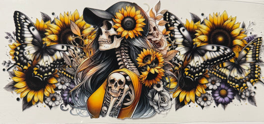 SKELLY TATTOO MOM WITH SUNFLOWERS