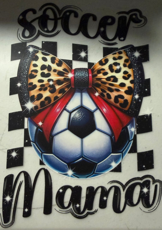 SOCCER MAMA RED BOW